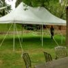 20' x 30' rope and pole tent for a backyard party