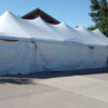 20' x 60' rope and pole tent with sidewall at Millstream Brewing Company in Amana, IA cut off