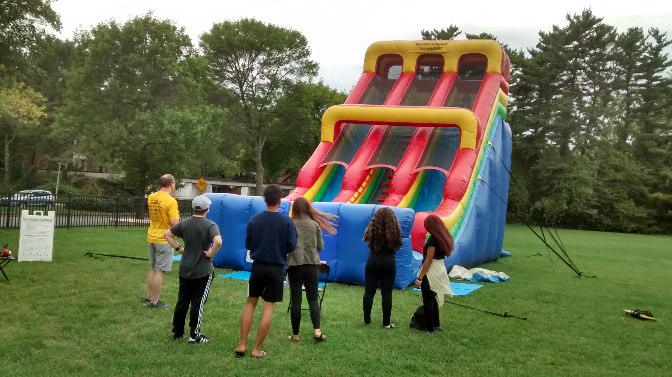 24 inflatable slide at University of Iowa homecoming week 