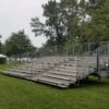 30' x 10 Row Hydraulic bleachers at a political event for Hillary Clinton at Illiniwek Campground in Hampton, IL
