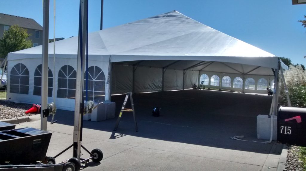 40' x 100' hybrid tent setup for On with Life. They has a Celebrate Life fundraiser in Ankeny, IA