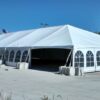 40' x 100' hybrid tent setup in Ankeny, IA