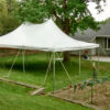 Backyard party with 20' x 30' rope and pole tent