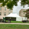 Second 20' x 30' rope and pole tent with sidewall for SCOPE Productions: University of Iowa