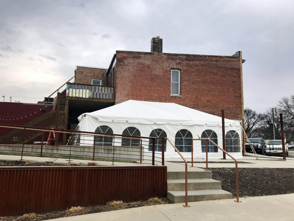 20' x 30' frame tent at the Palmer House in Solon for a wedding