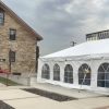 20' x 30' frame tent for a Wedding outside of the Palmer House in Solon