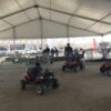 Kids under large 60' x 131' (18m x 40m) Clearspan tent in Dubuque Iowa