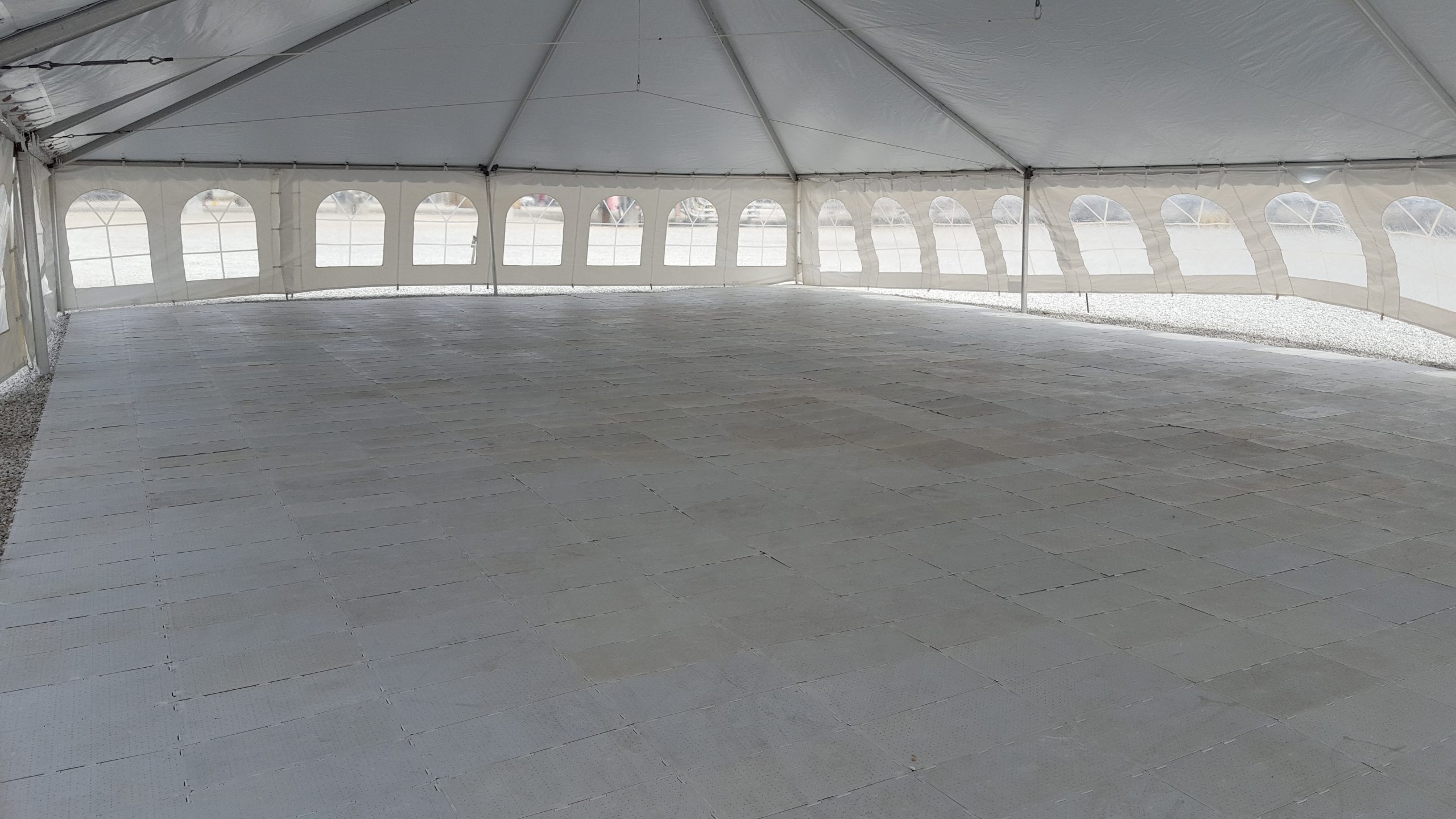 2,400 sq ft of sub floor under 40' x 60' tent