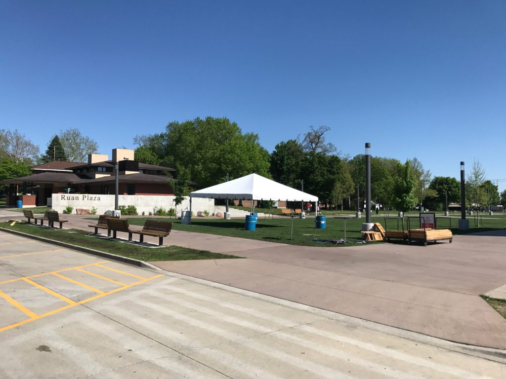 20' x 20' frame tent at JDRF One Walk in Des Moines 2017