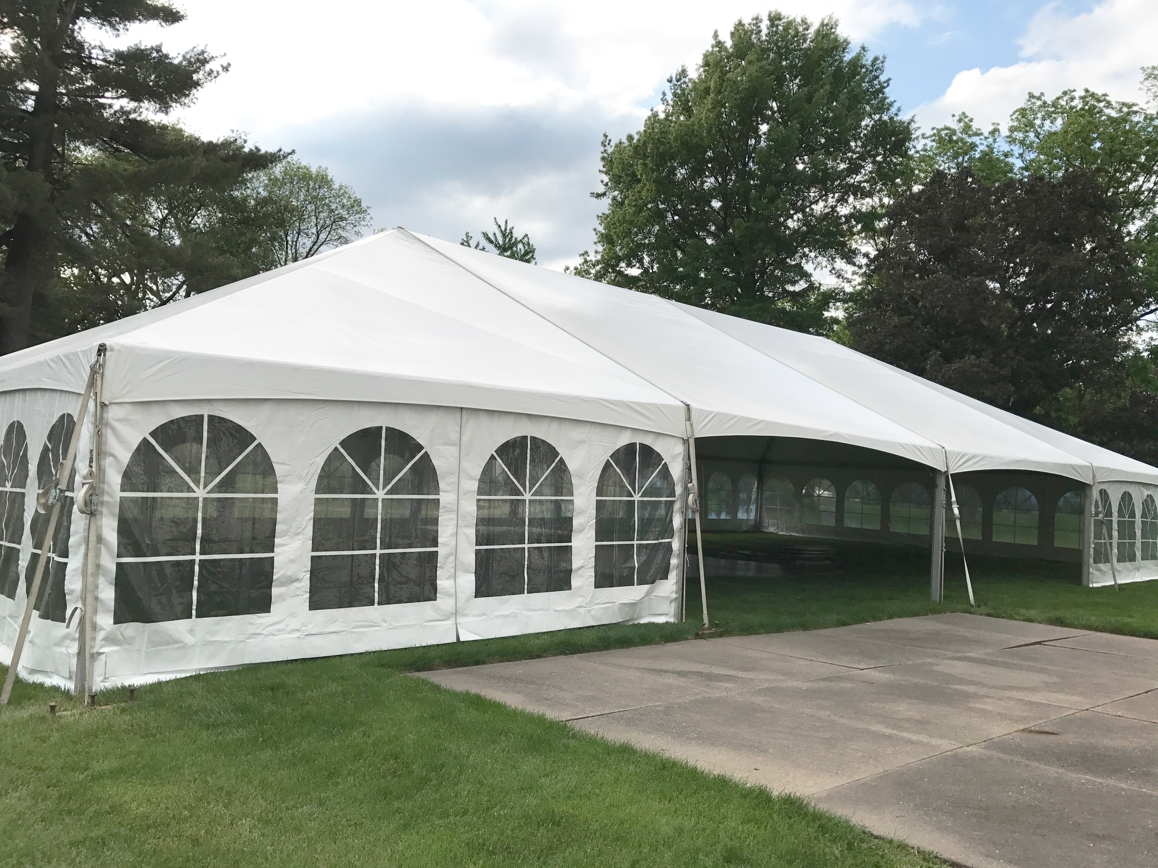 40' x 80' Hybrid wedding tent in Davenport, Iowa