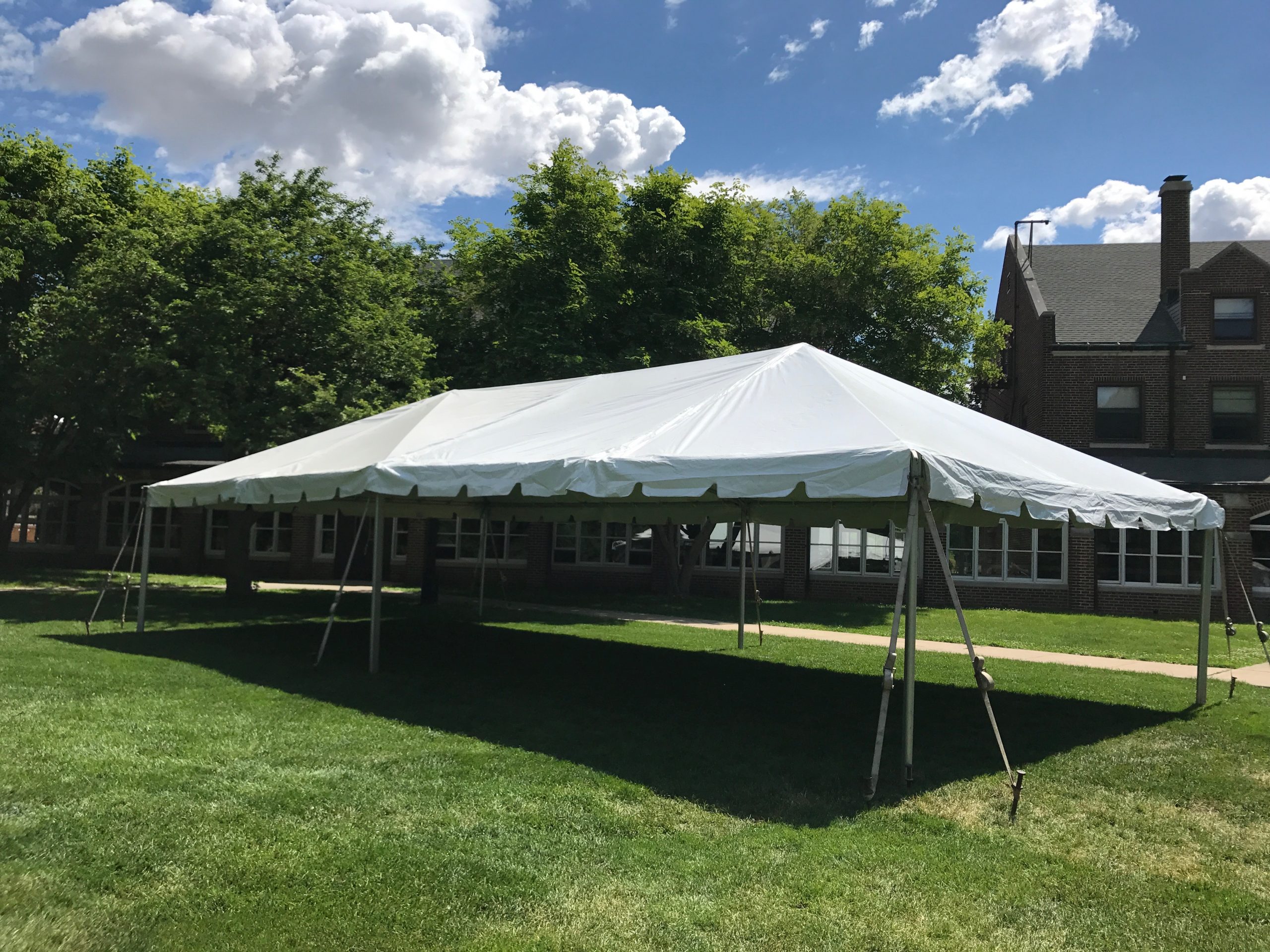 20' x 40' frame tent at Grinnell College