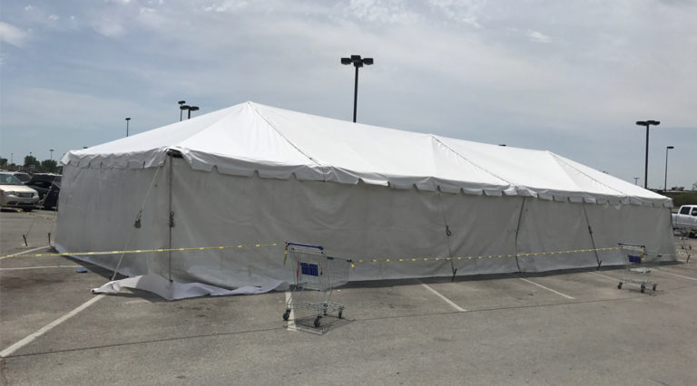 20′ x 60′ frame tent for Harbor Freight Tools in Council Bluffs, IA