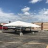 20' x 60' frame tent set up at Harbor Freight Tools in Burlington, Iowa