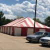 30' x 60' Gala rope and pole tent at Fareway in Davenport, Iowa