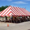 30' x 60' red and white rope and pole fireworks tent at Fareway Grocery at Westwinds Dr in Iowa City, IA