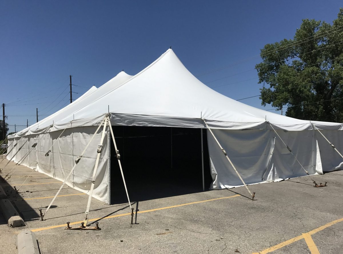 Elite 40'x80' Rope & Pole Tent Rental: Iowa City, Cedar Rapids