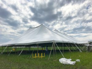 80' x 150' Twin Pole rope and pole tent by Big Ten Rentals
