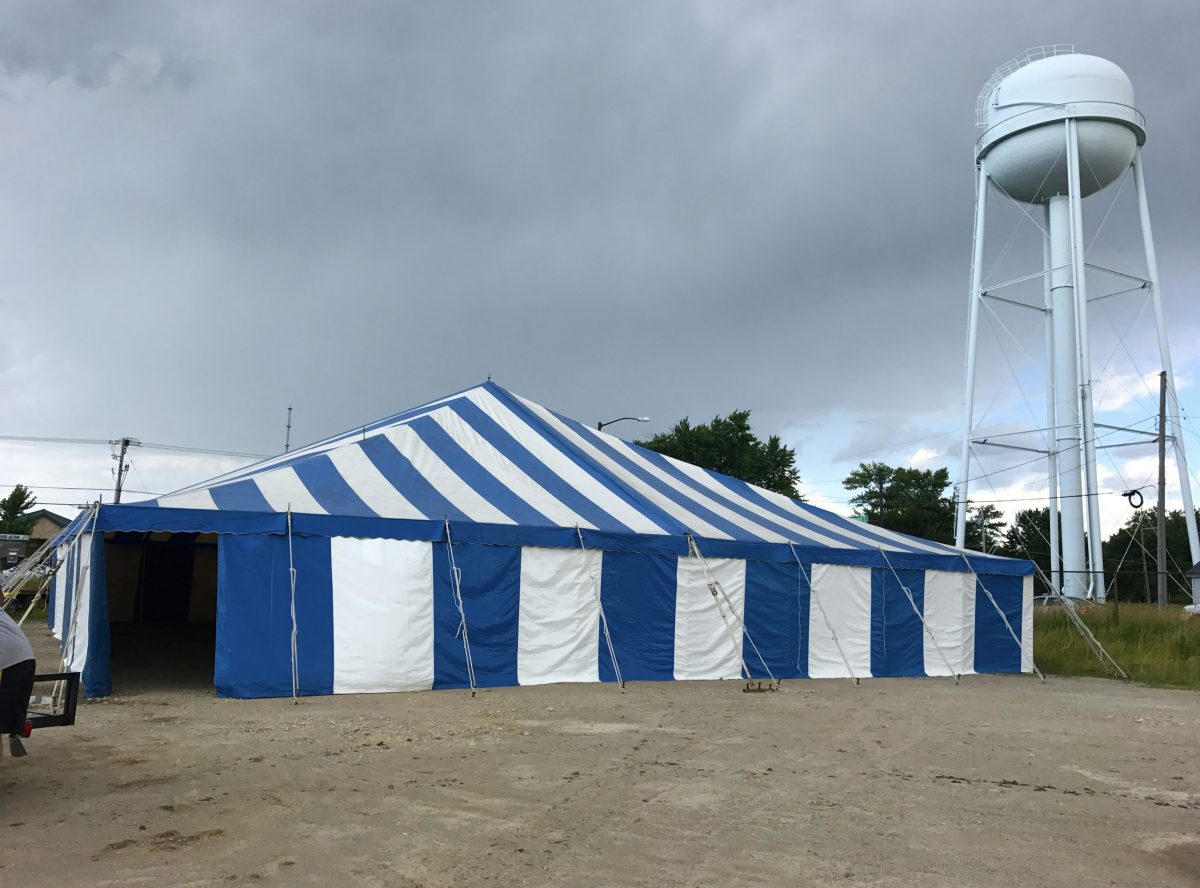 60' x 60' Rope & Pole Event Tent Rental in Iowa Gala