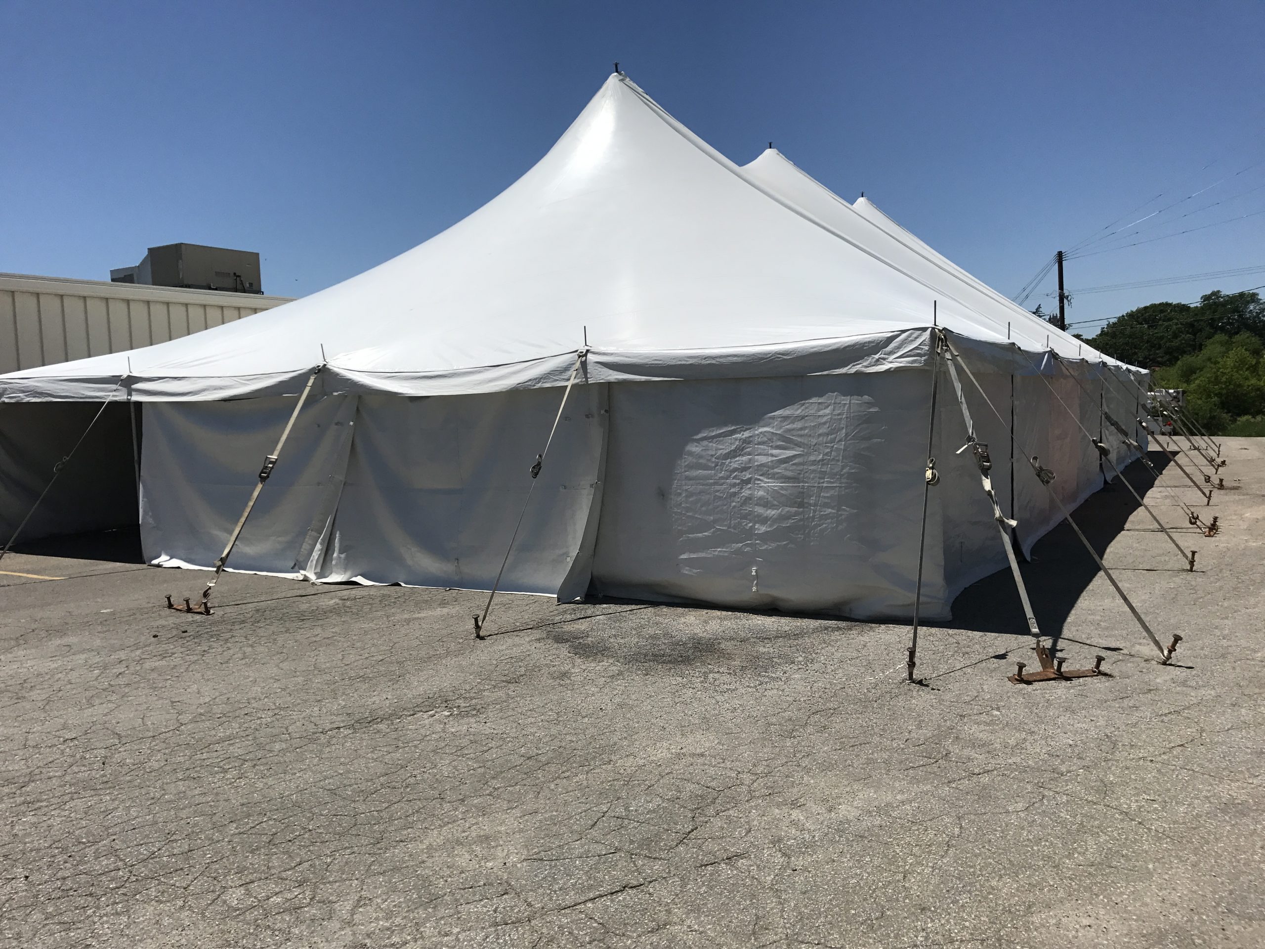 Large furniture sale under our 40' x 80' rope and pole tent at Store for Homes in Newton, Iowa