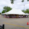 Outside of the 40' x 60' rope and pole tent for Fireworks Stand Hy-Vee 1720 Waterfront Dr, Iowa City, IA 52240