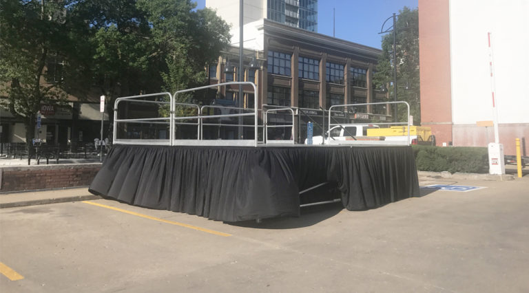 Stage Rental & Setup for the “Iowa City Block Party”