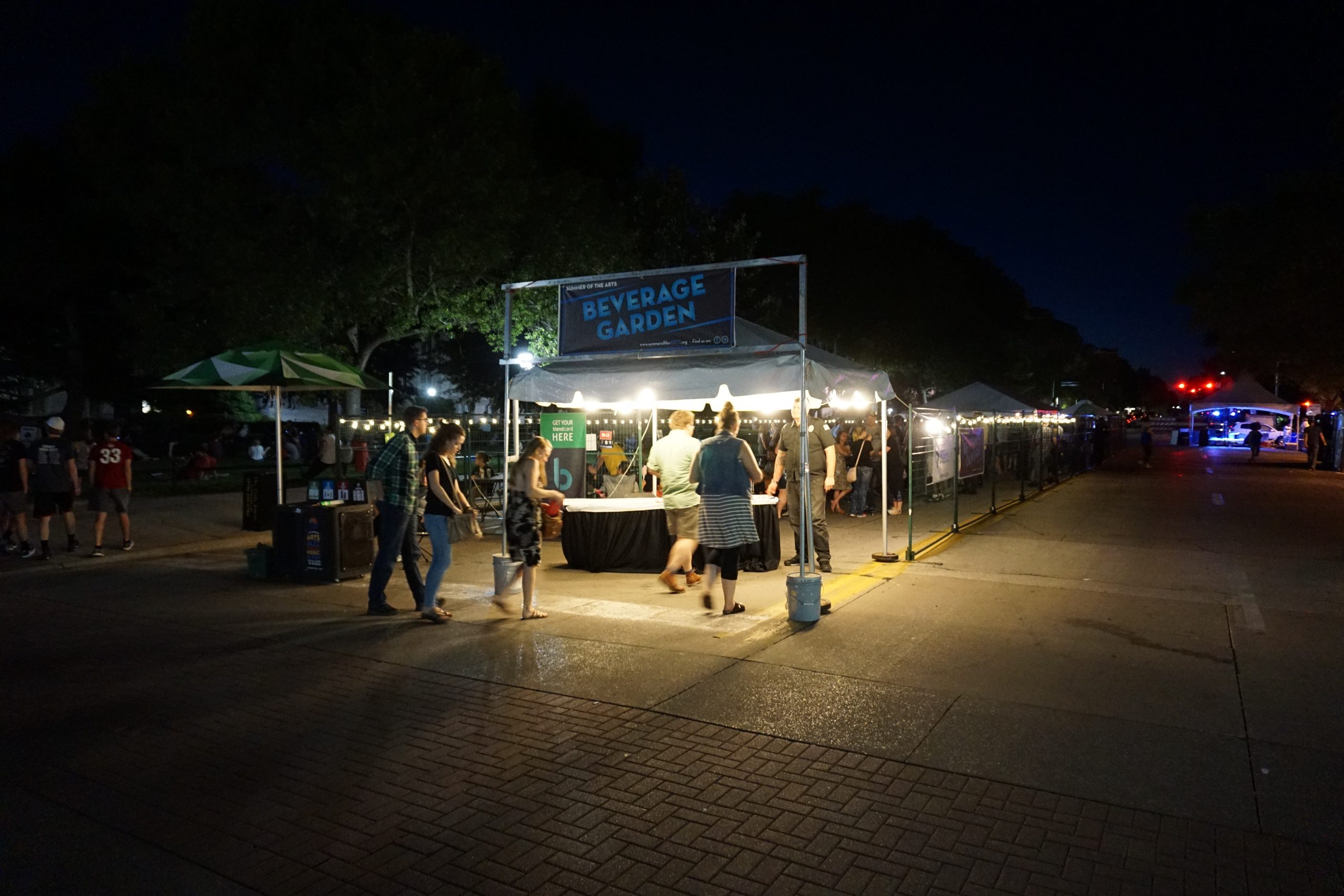 Entrance to the Beverage Garden at the Festival Setup for the 2017 Iowa City Jazz Festival