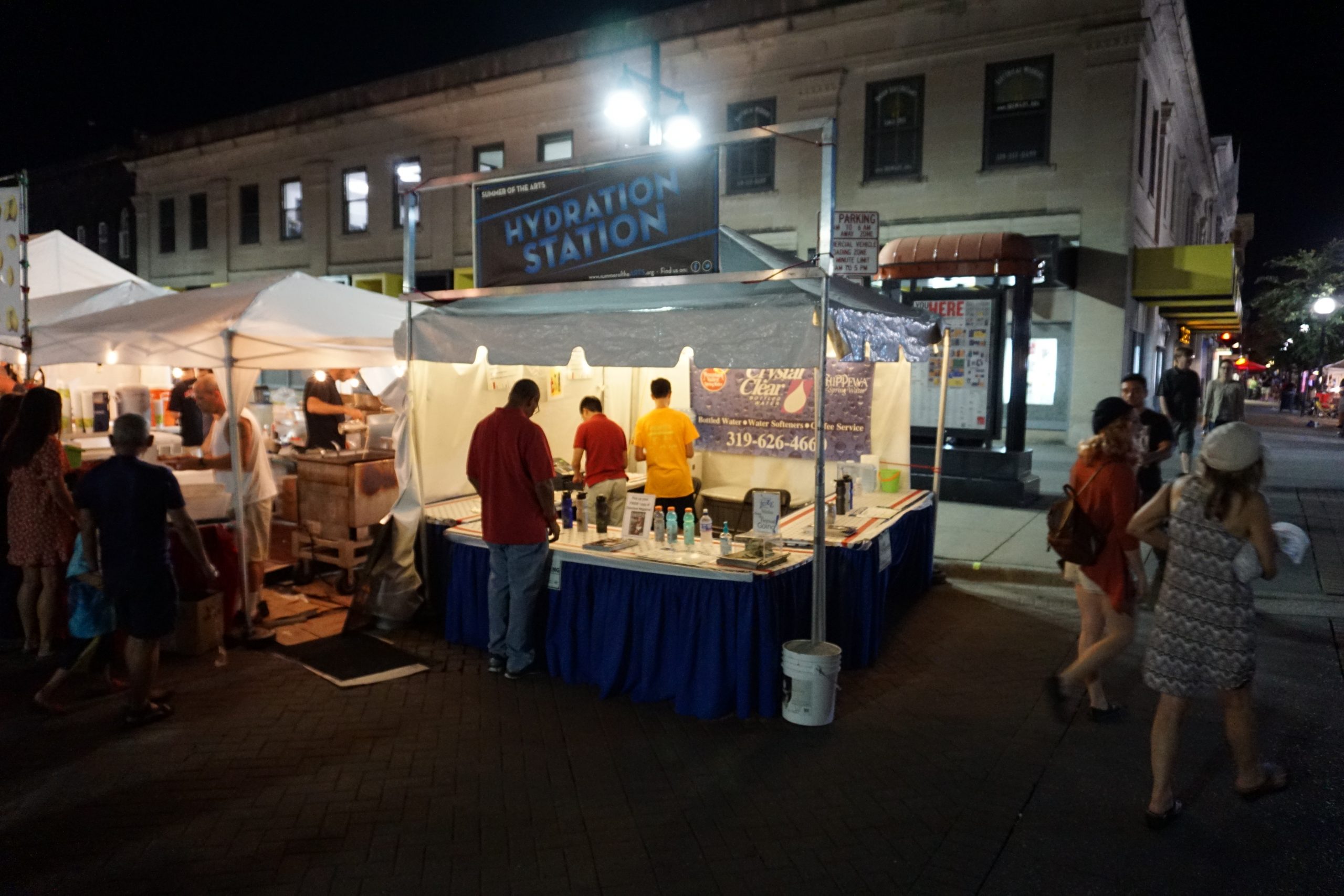 Hydration Station Tent at the 2017 Iowa City Jazz Festival