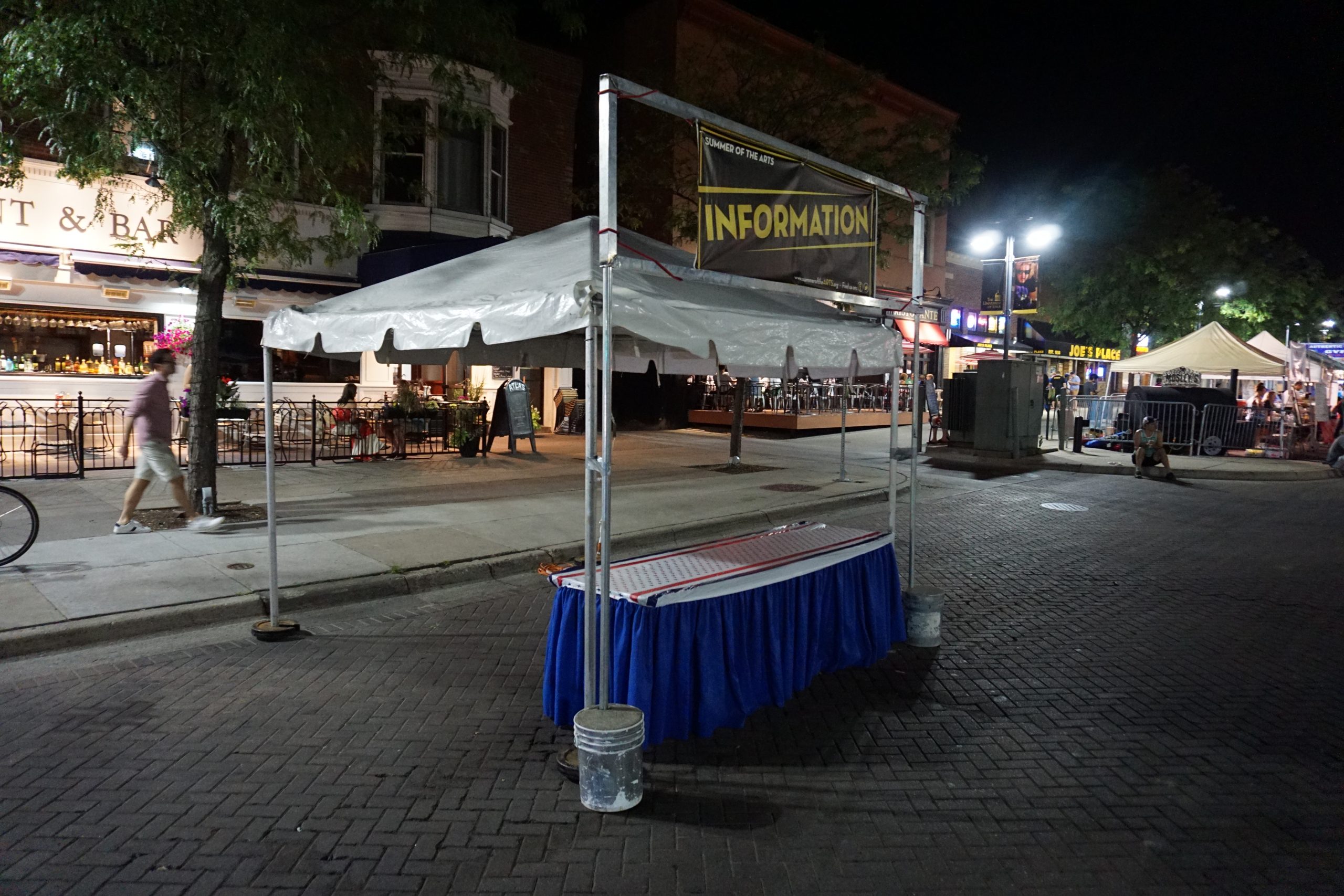 Information tent at the 2017 Iowa City Jazz Festival