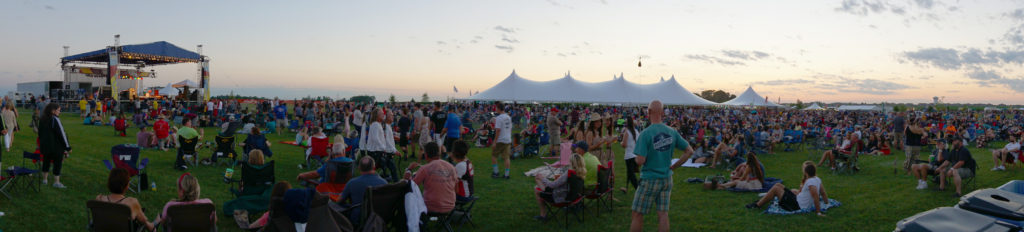 Panoramic view of Blues and BBQ durring the event