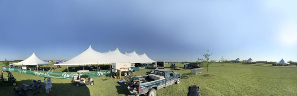 Tents setup at the North Liberty Blues & BBQ festival