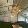 Under a 60' x 66' clearspan Losberger-made tent with lights