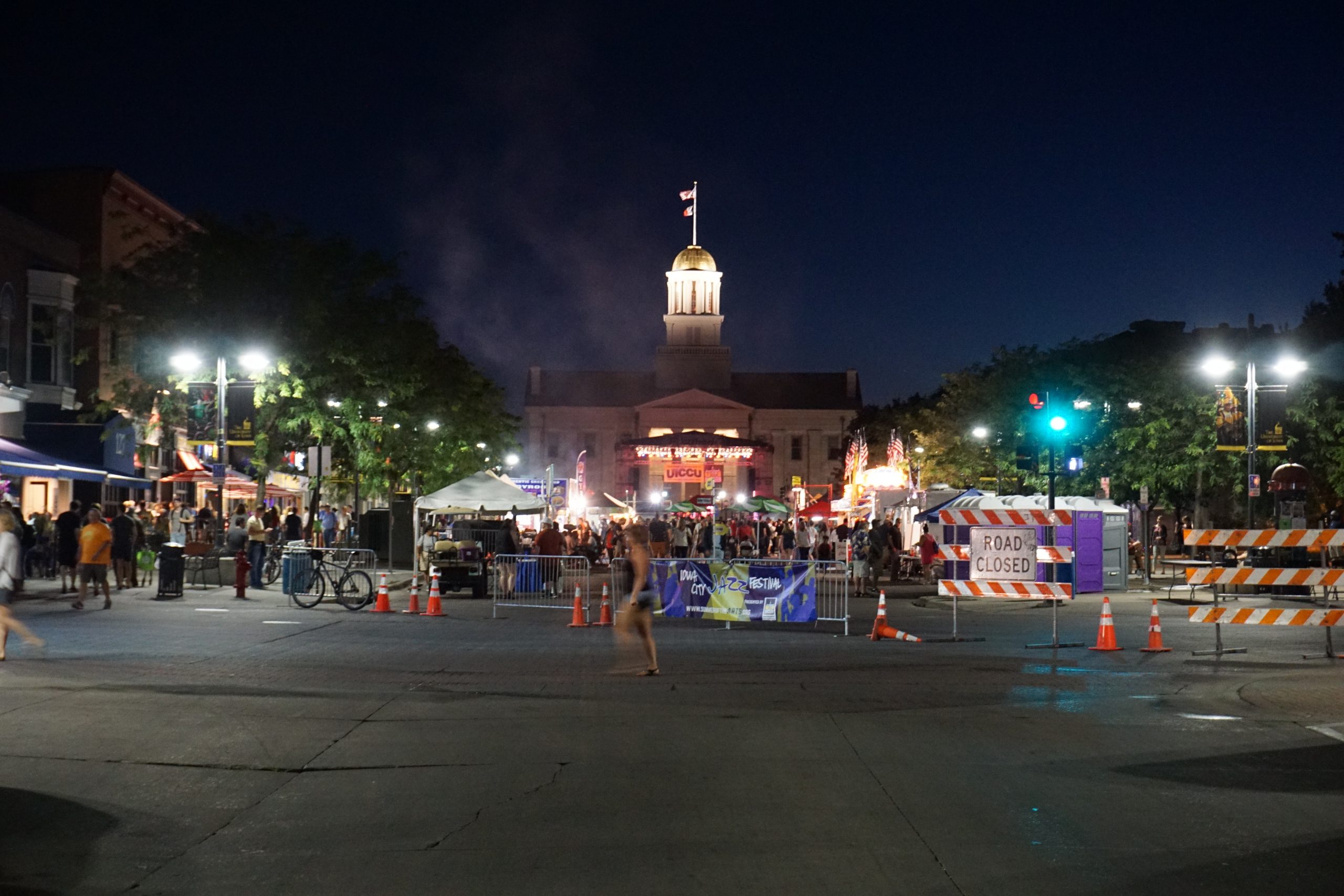 View of concession stand area at the 2017 Iowa City Jazz Festival by the Ped Mall