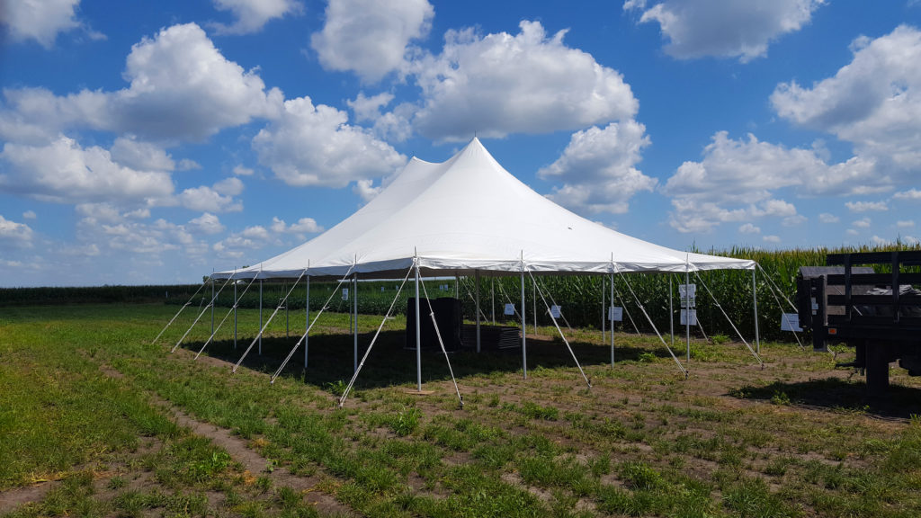 30' x 40' rope and pole tent for WinField® United Agriculture Solutions in Washington, Iowa
