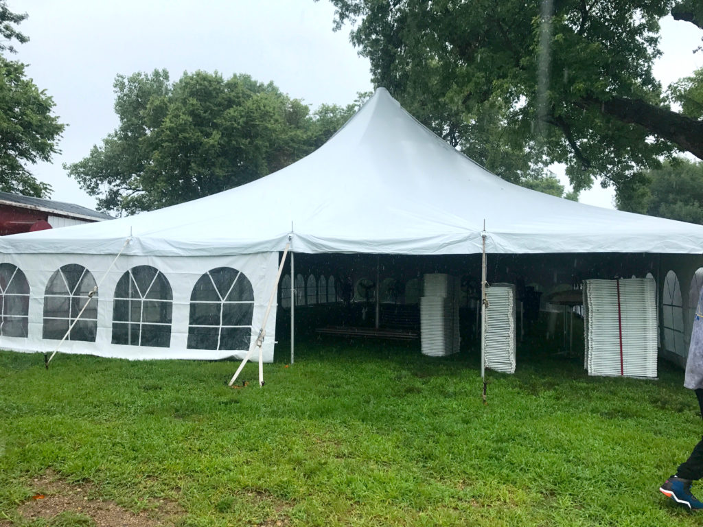 40' x 80' Rope and Pole wedding tent in Carroll, Iowa