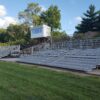 Bleachers on the Home Team Side in Sidney, Iowa for football games closer