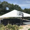 40' x 60' hybrid event tent setup on a Basketball court in Coralville