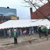 Last minute Saint Patrick's Day event under 30' x 75' frame tent at Steve's Old Time Tap in Rock Island, IL