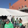 Saint Patrick's Day event under 30' x 75' frame tent at Steve's Old Time Tap in Rock Island, IL