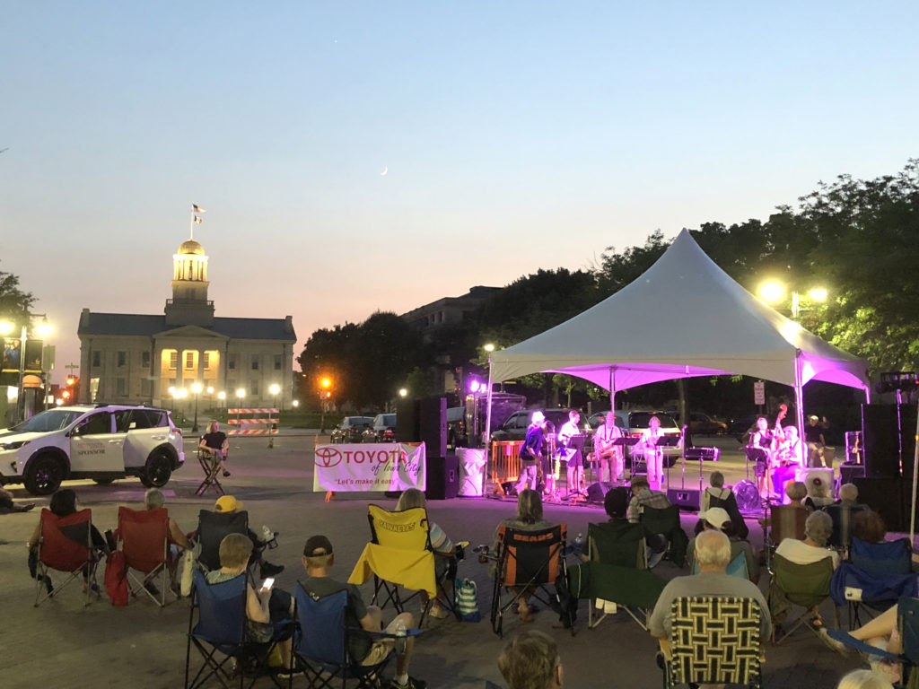 Music Event by Toyota in Iowa City Downtown District over looking Old Capitol Museum