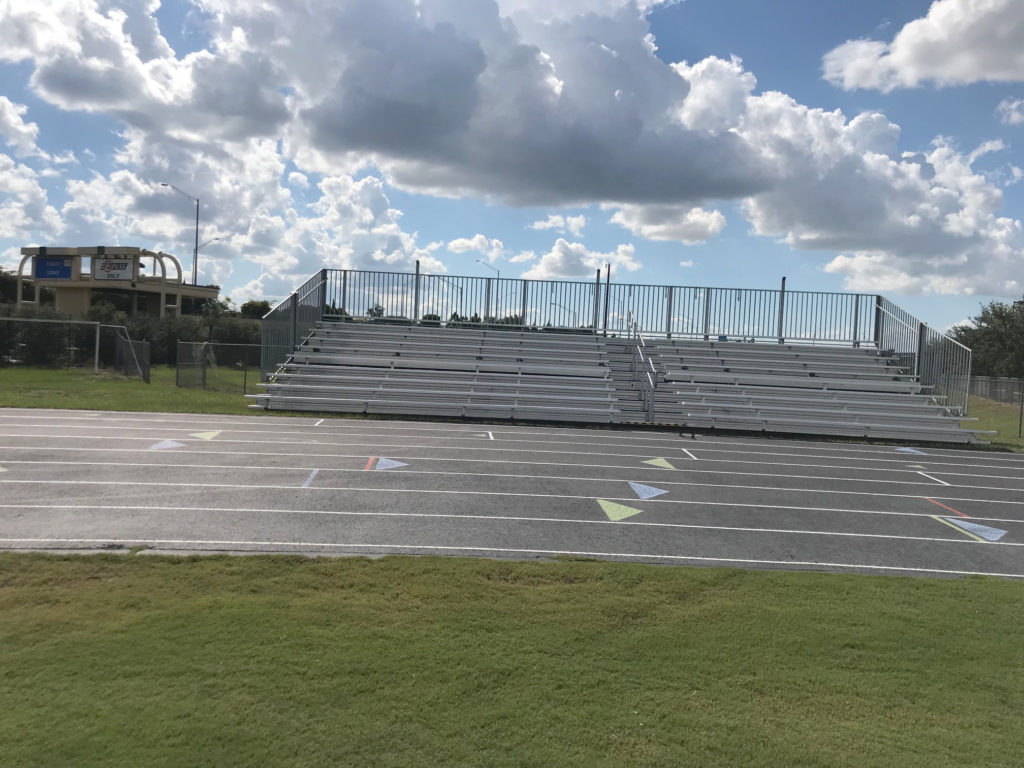Bleachers delivered to Orlando, Florida from Iowa
