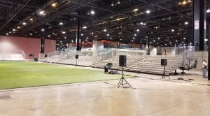 Bleachers for United Soccer Coaches in Mccormick Place in Chicago, Illinois