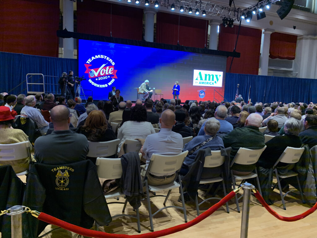 Amy Klobuchar at Teamsters Presidential Forum in December 7, 2019