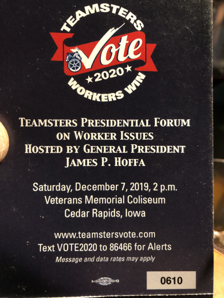Teamsters Presidential Forum on Worker Issues. Hosted By General President James P. Hoffa