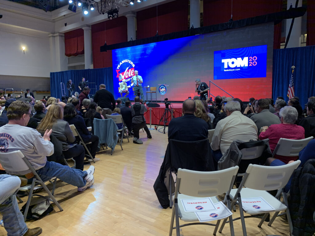 Tom Steyer at Teamsters Presidential Forum in December 7, 2019