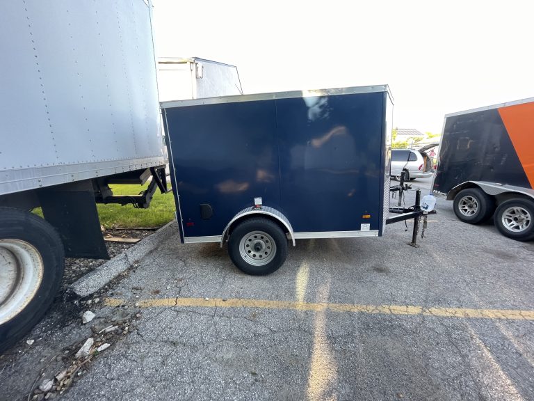 5' x 8' Cargo Trailer Rental in Iowa City, IA VIN-9482 Side