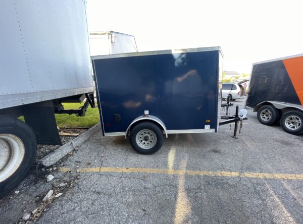 5' x 8' Cargo Trailer Rental in Iowa City, IA VIN-9482 Side