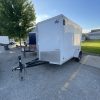 6' x 10' Cargo Trailer Rental in Iowa City, IA VIN-0713 front and side