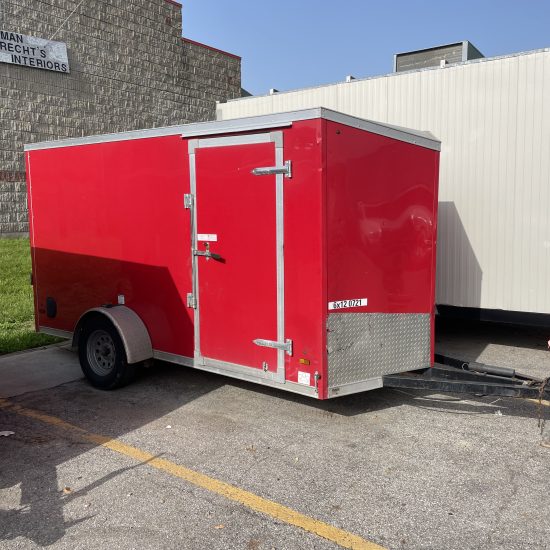 6' x 12' Enclosed Cargo Trailer Rental in Iowa City, IA VIN-0721