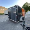 7' x 14' Cargo Trailer Rental in Iowa City, IA VIN-0809 back door