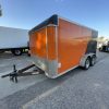 7' x 14' Cargo Trailer Rental in Iowa City, IA VIN-0809 front and side